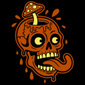 Silly Skull with Mushroom