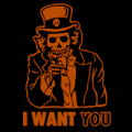 I Want You Uncle Sam Skeleton