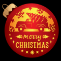 Merry Christmas Truck with Tree 02 CO