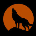 Wolf Howling Moon