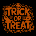 Trick or Treat Ghost and Skull