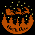 Santa Sleigh North Pole 02