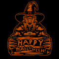 Witch Happy Halloween Sign 02