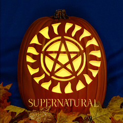 Supernatural Pumpkin Stencil