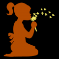 Girl Blowing Dandelion