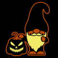 Garden Gnome with Pumpkin 02