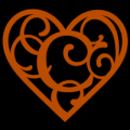 Heart Script Letter C 02