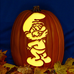 Free Pumpkin Carving Patterns for the Smurfs - Classy Mommy
