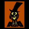 Happy Skully Top Hat Silhouette