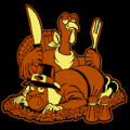 Turkey Eating Pilgrim