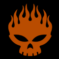 Shaded Flame Skull