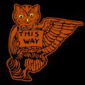 Vintage Owl This Way Right