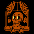 Weird Little Skully in Window