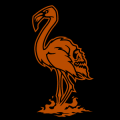 Flamingo with Skull