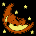 Snoopy Sleeping on Moon