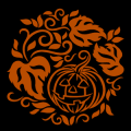 Fall Pumpkin with Leaves