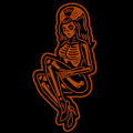 Skeleton Pin Up