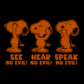 Snoopy See Hear Speak No Evil