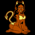 Devil Woman Pin Up Toon