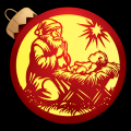 Santa Praying Over Baby Jesus CO