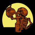 Skeleton Drinking 01