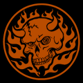 Flaming Devil Skull 02