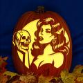 Retro Woman with Skull CO
