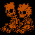 Bart and Lisa Skeletons