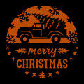 Merry Christmas Truck with Tree 01