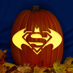 superman batman pumpkin stencil