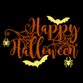 Happy Halloween Bats and Spiders 02