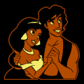 Princess Jasmine and Aladdin