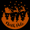 Santa Sleigh North Pole 01