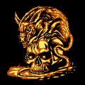 Rat on Skull