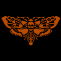 Moth with Skulls