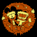 Garfield and Odie Wreath