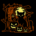 Kitty with Pumpkins 02