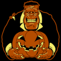 Frankenstein Holding Pumpkin 01