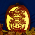 Frog Sitting on Pumpkin CO