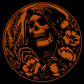 Reaper with Flowers