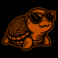 Small Turtle with Sunglasses