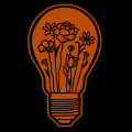 Floral Light Bulb