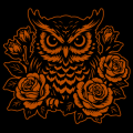 Owl with Flowers