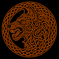 Celtic Wolf Head