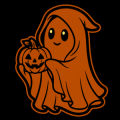 Cute Ghost with Pumpkin