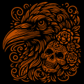 Raven with Sugar Skull