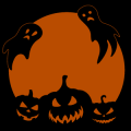 Pumpkins and Ghost 02