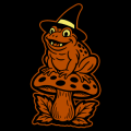Frog on Mushroom