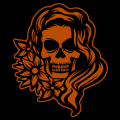 Lady Skull Flowers