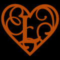 Heart Script Letter L 02